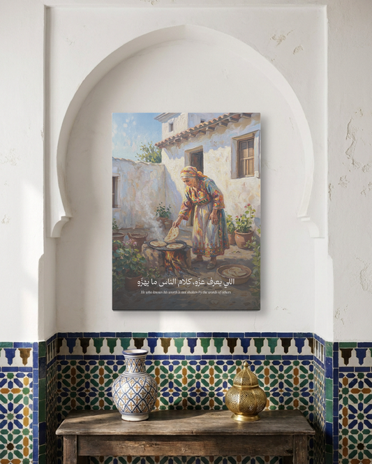 Tableau Li Yaaref Aazzou, Klam Nass Ma Yehzou (اللي يعرف عزّو، كلام الناس ما يهزّو)