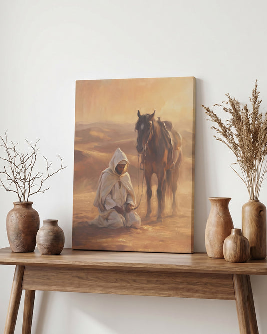 Tableau La Prière du Cavalier